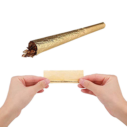 GORDON 24K Gold Rolling Papers, 1 1/4 Size Organic Rolling Paper, 2 PCS / Pack 12 Packs / Box